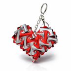 Originální skládané srdce – stylový přívěšek