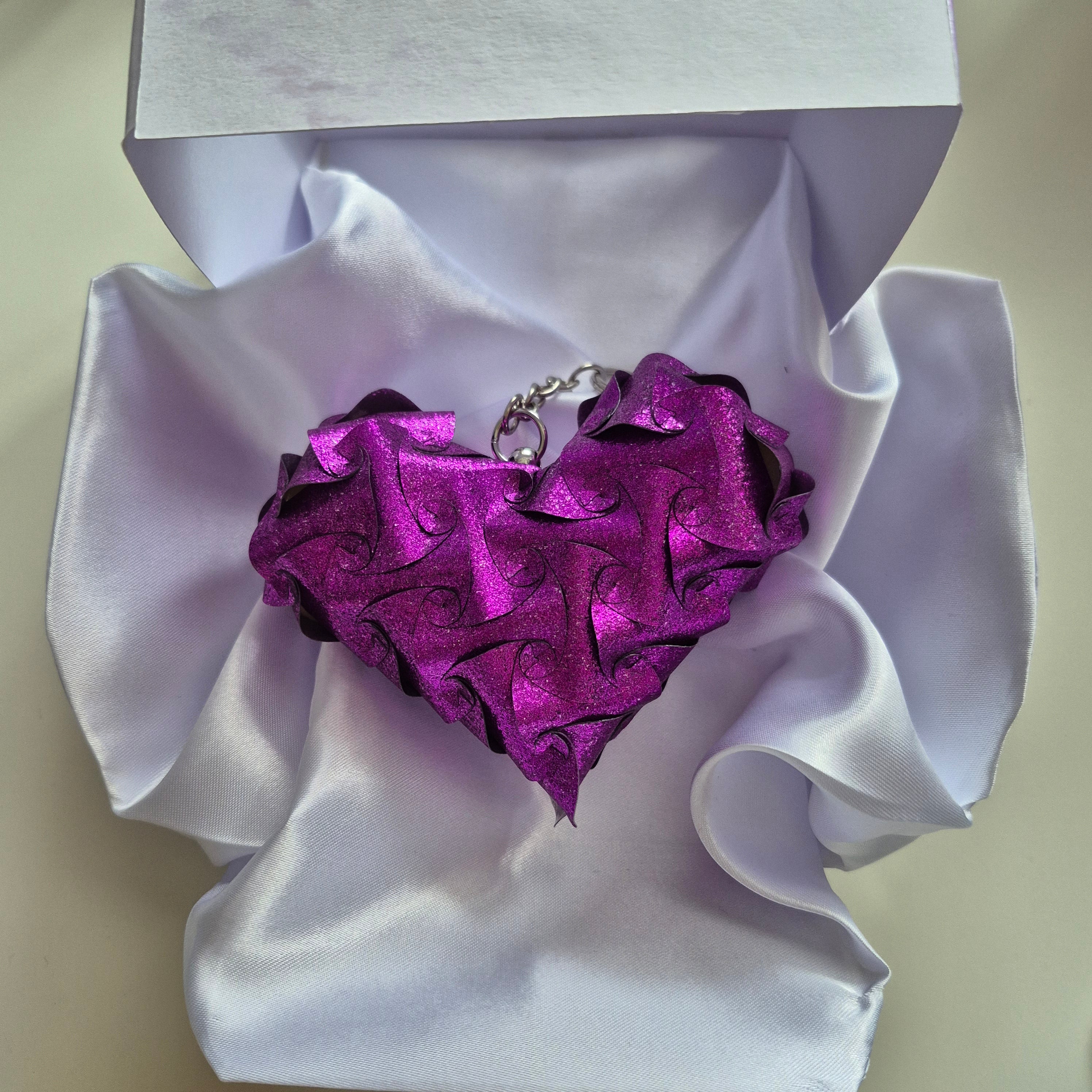 Originální skládané srdce – stylový přívěšek