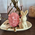 Dekorační závěsné Velikonoční vajíčko perleť se stříbrným očkem – ruční výroba