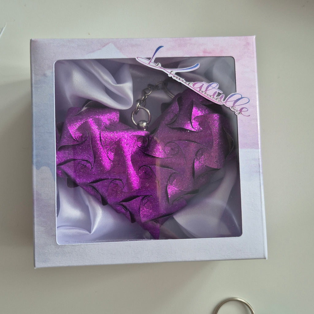 Originální skládané srdce – stylový přívěšek