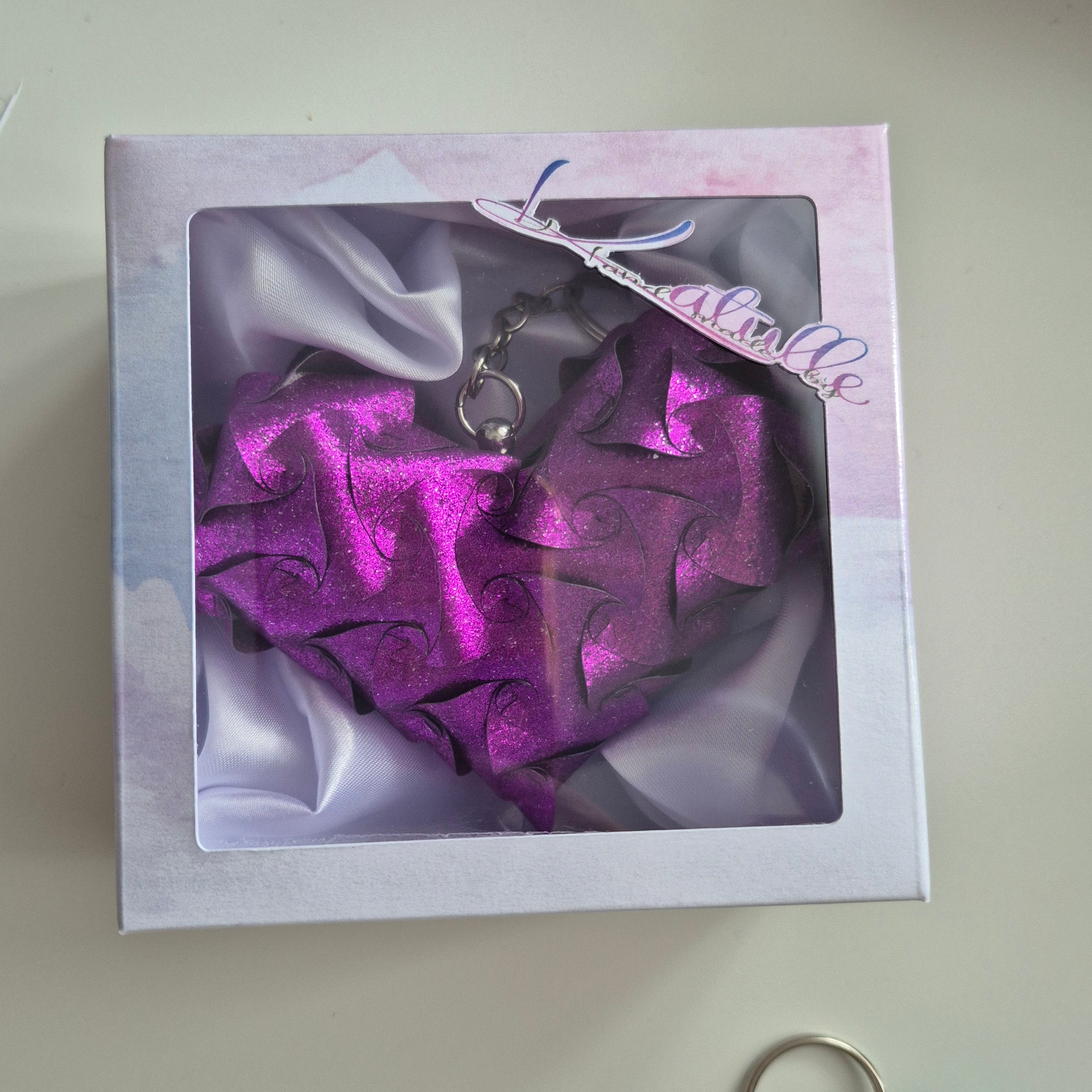 Originální skládané srdce – stylový přívěšek