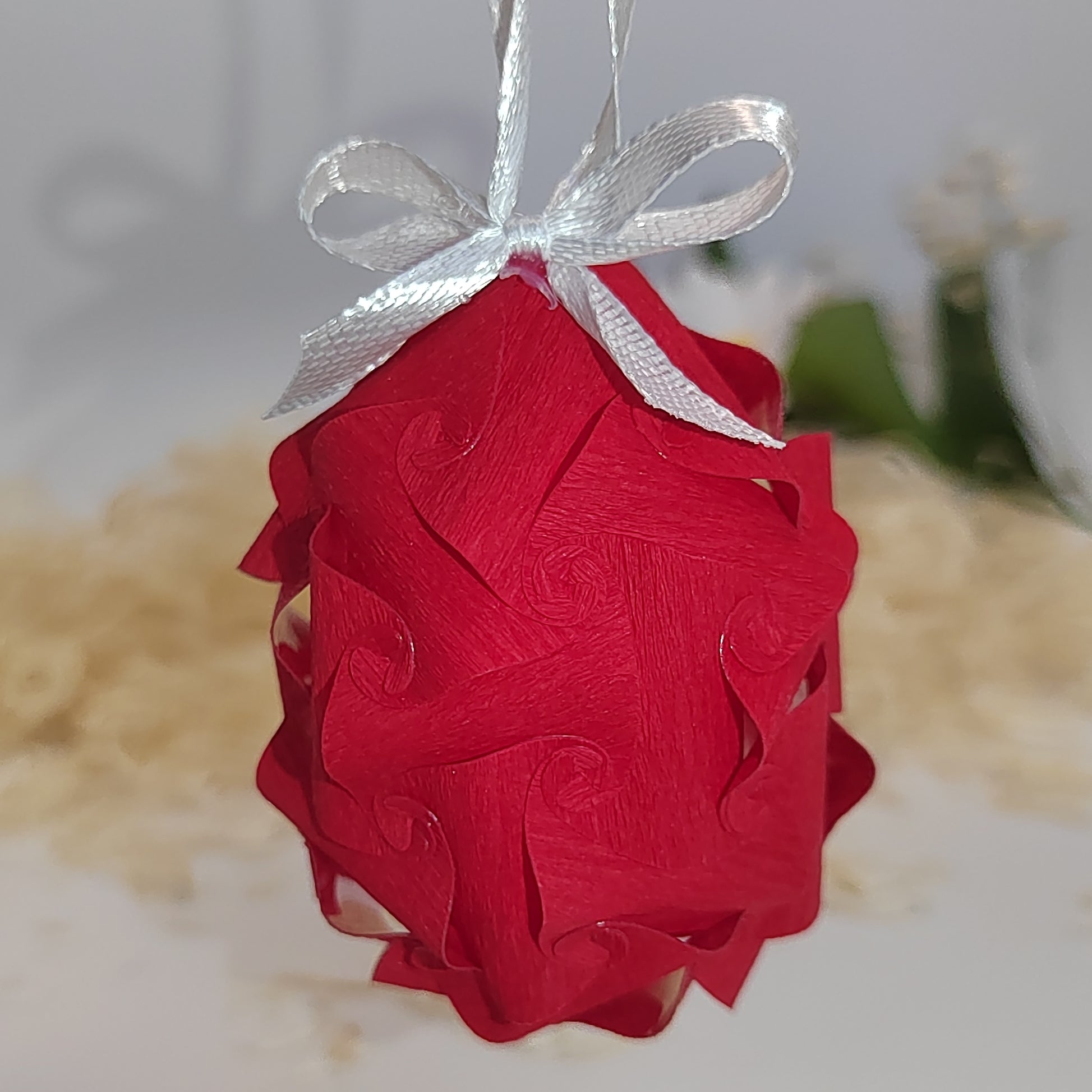 Dekorační závěsné Velikonoční vajíčko stuha s mašlí – ruční výroba