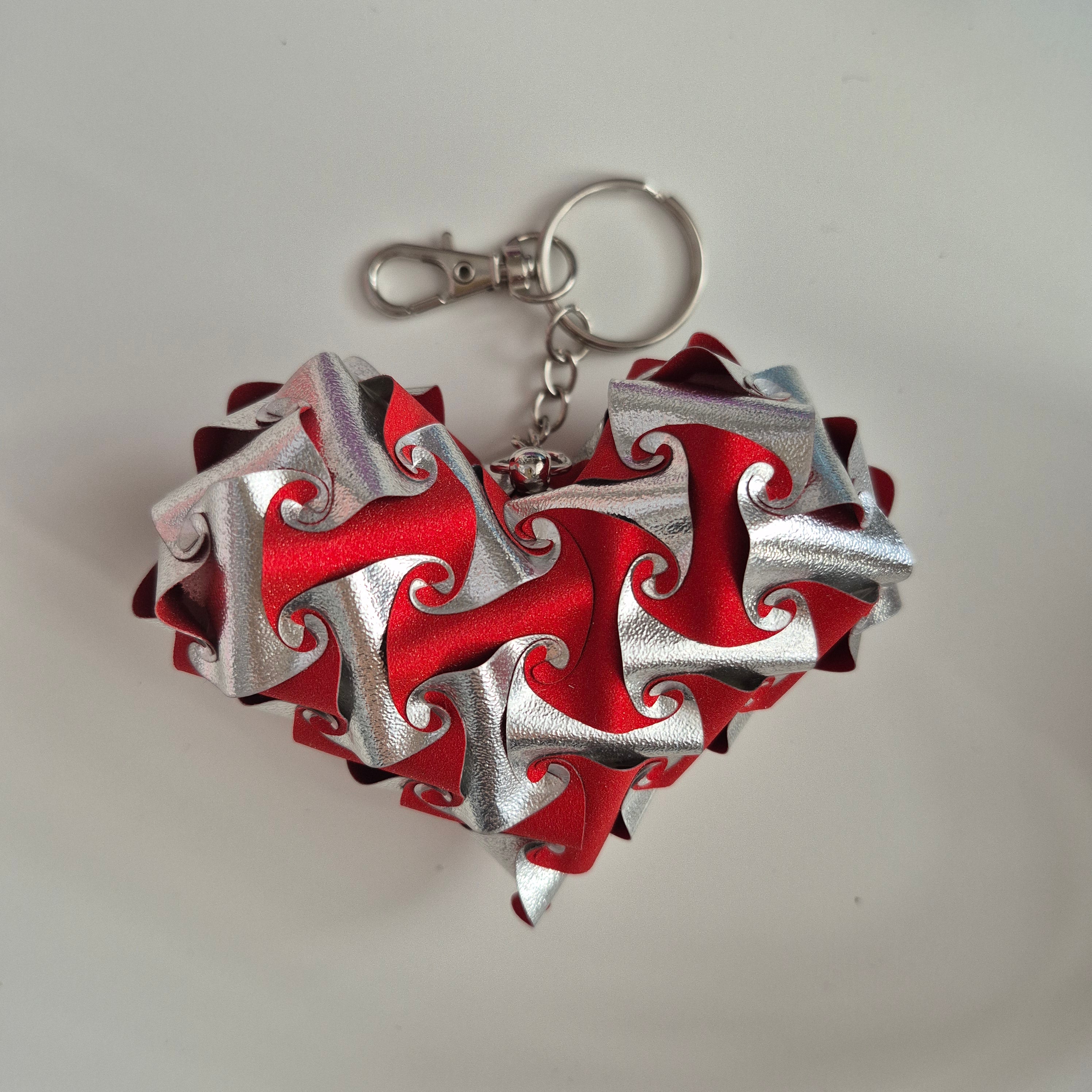 Originální skládané srdce – stylový přívěšek