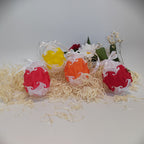 Dekorační závěsné Velikonoční vajíčko stuha s mašlí pruh – ruční výroba