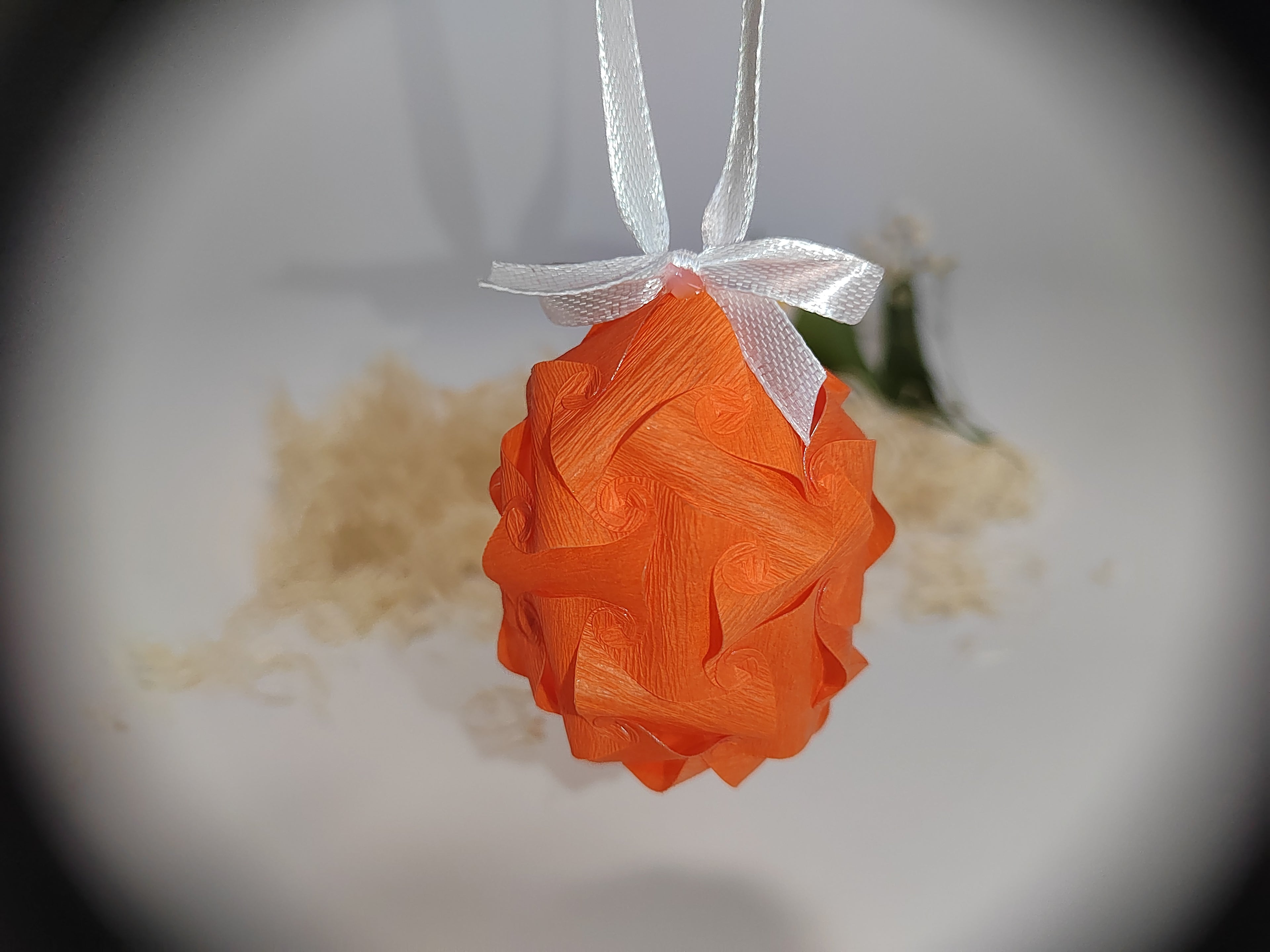 Dekorační závěsné Velikonoční vajíčko stuha s mašlí – ruční výroba