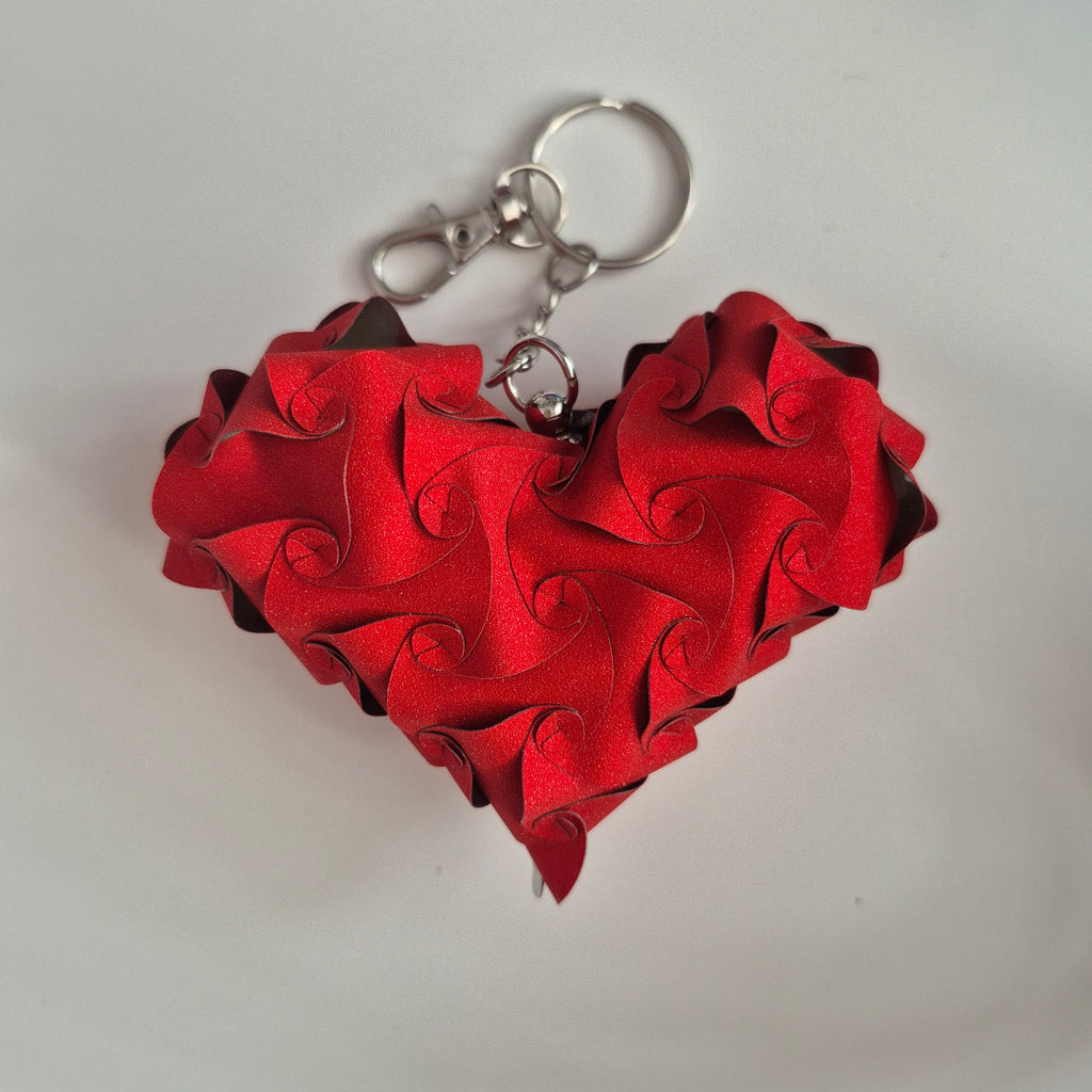 Originální skládané srdce – stylový přívěšek