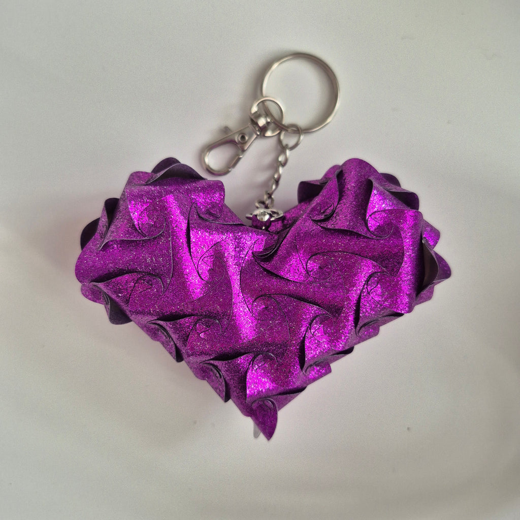 Originální skládané srdce – stylový přívěšek