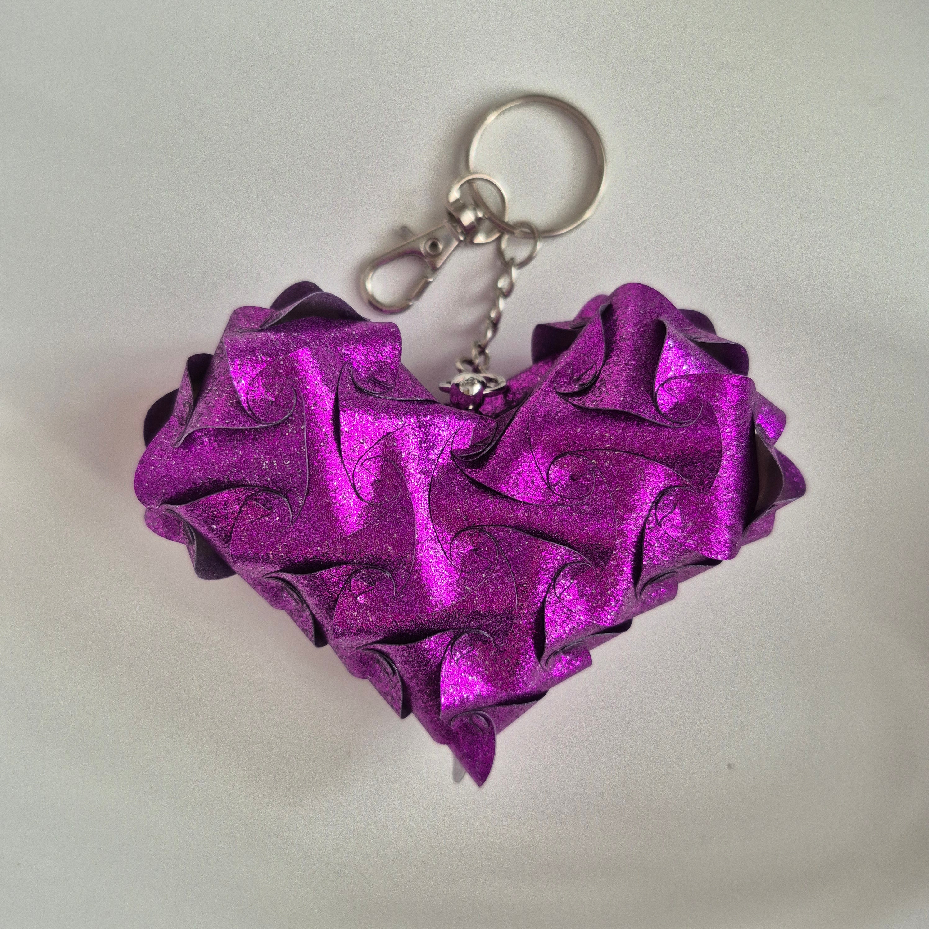 Originální skládané srdce – stylový přívěšek