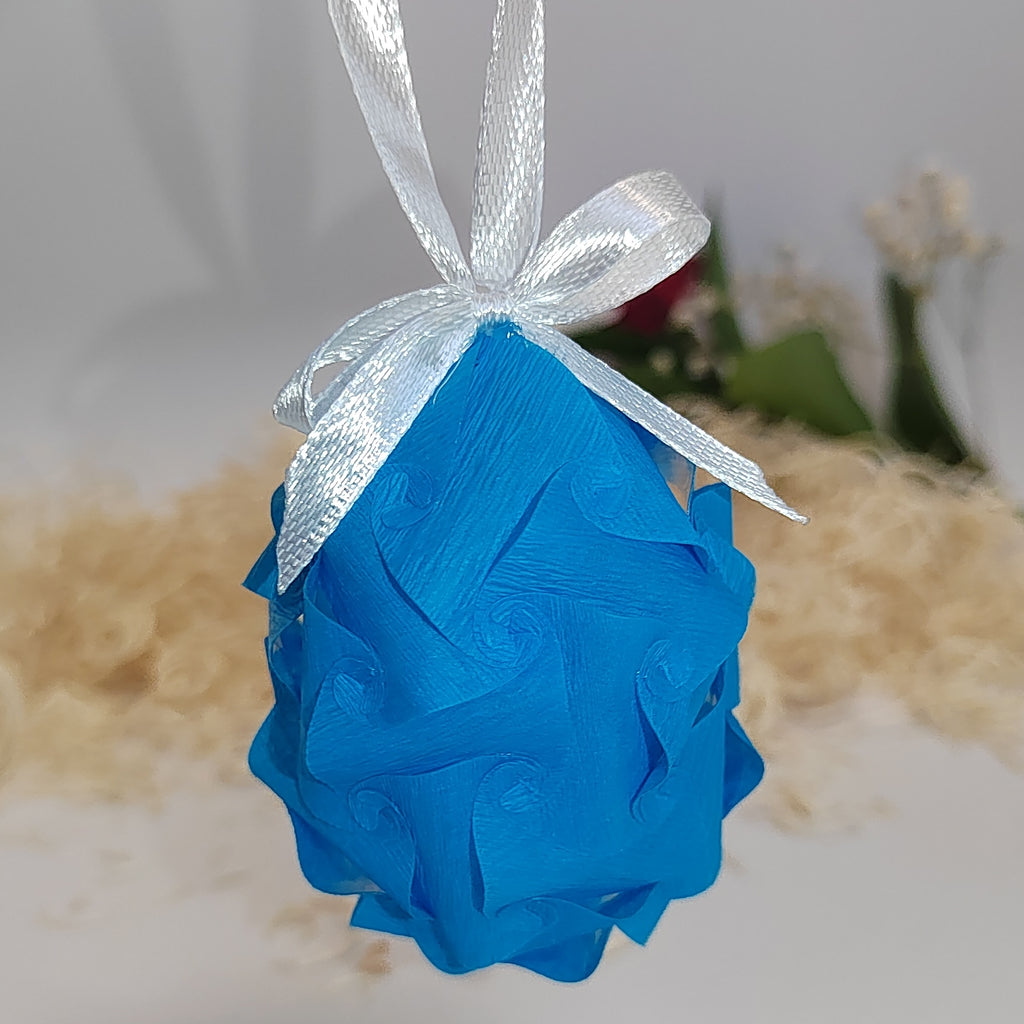 Dekorační závěsné Velikonoční vajíčko stuha s mašlí – ruční výroba