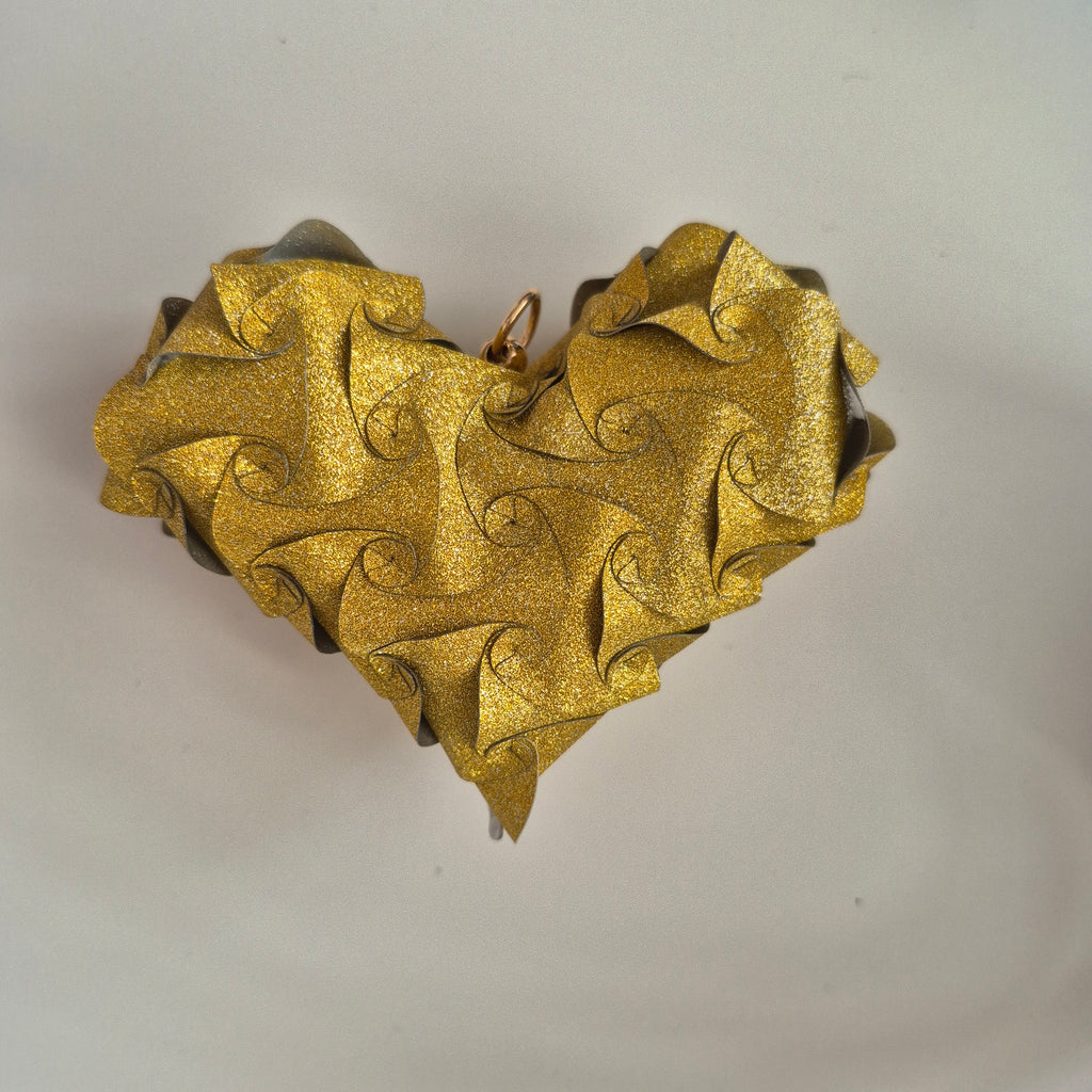 Originální skládané srdce – stylový přívěšek