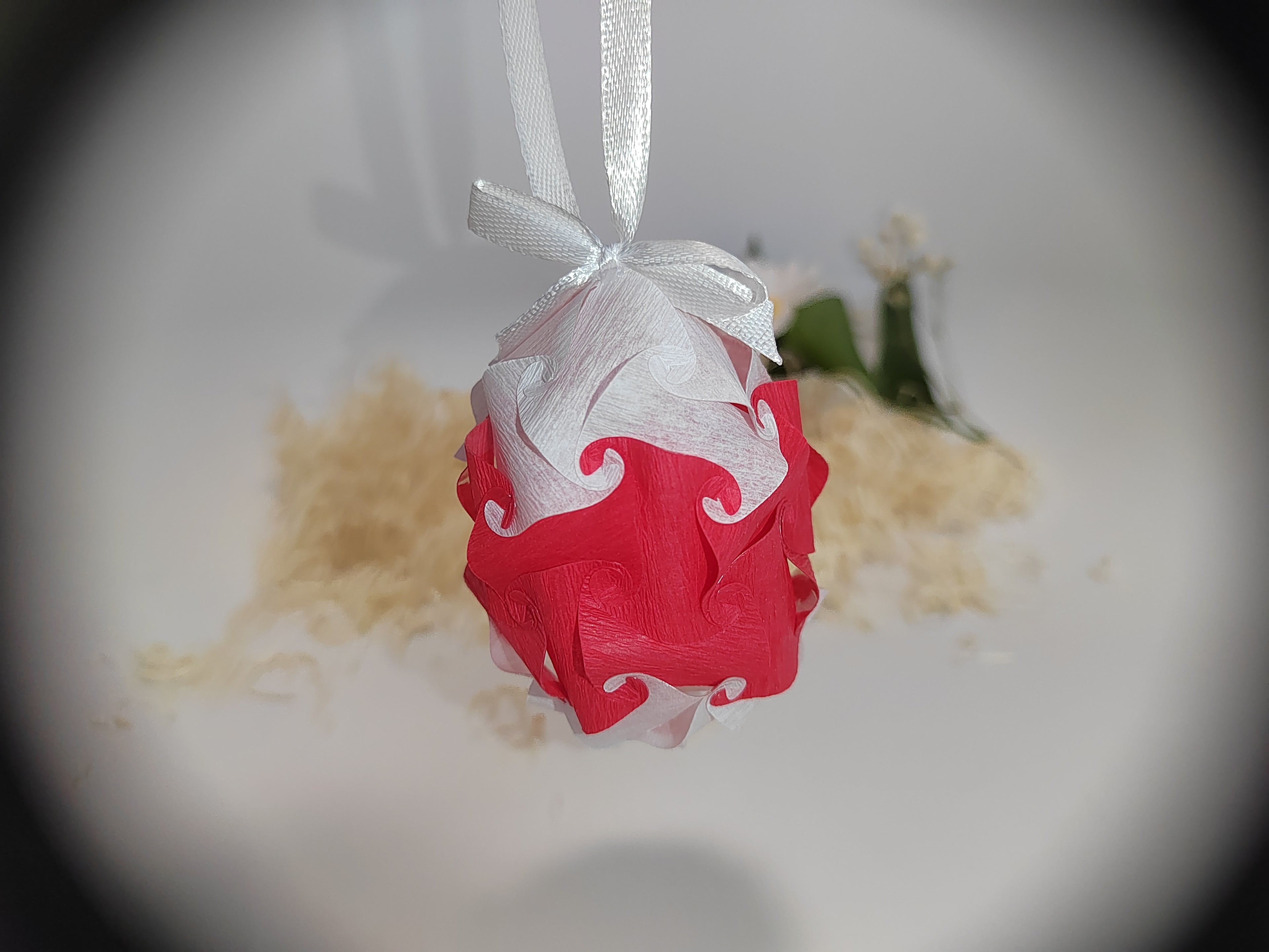 Dekorační závěsné Velikonoční vajíčko stuha s mašlí pruh – ruční výroba