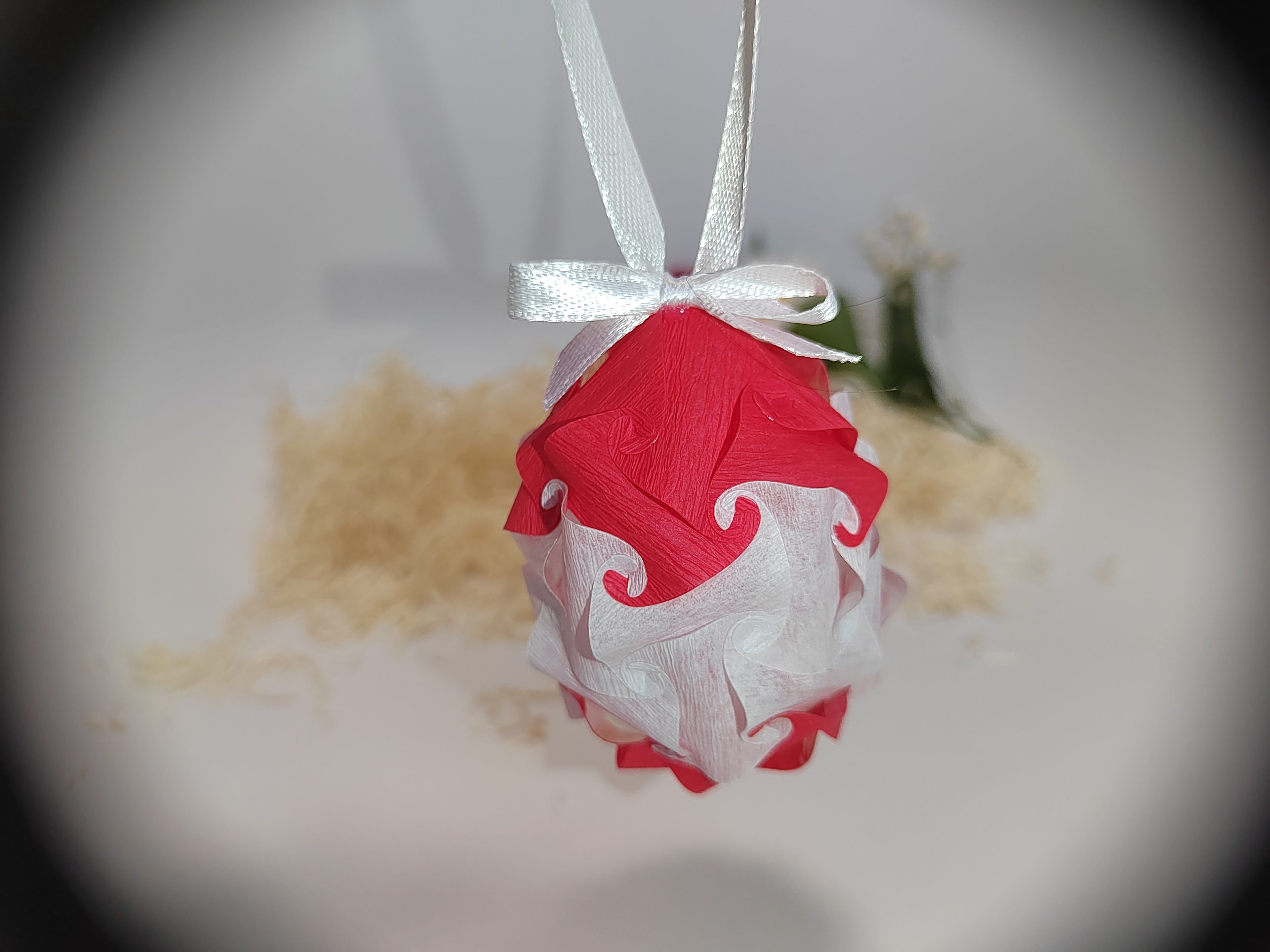 Dekorační závěsné Velikonoční vajíčko stuha s mašlí pruh – ruční výroba