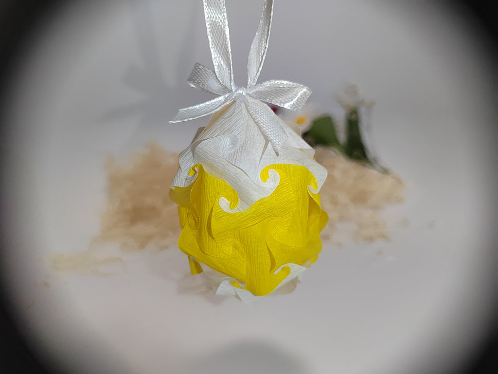 Dekorační závěsné Velikonoční vajíčko stuha s mašlí pruh – ruční výroba