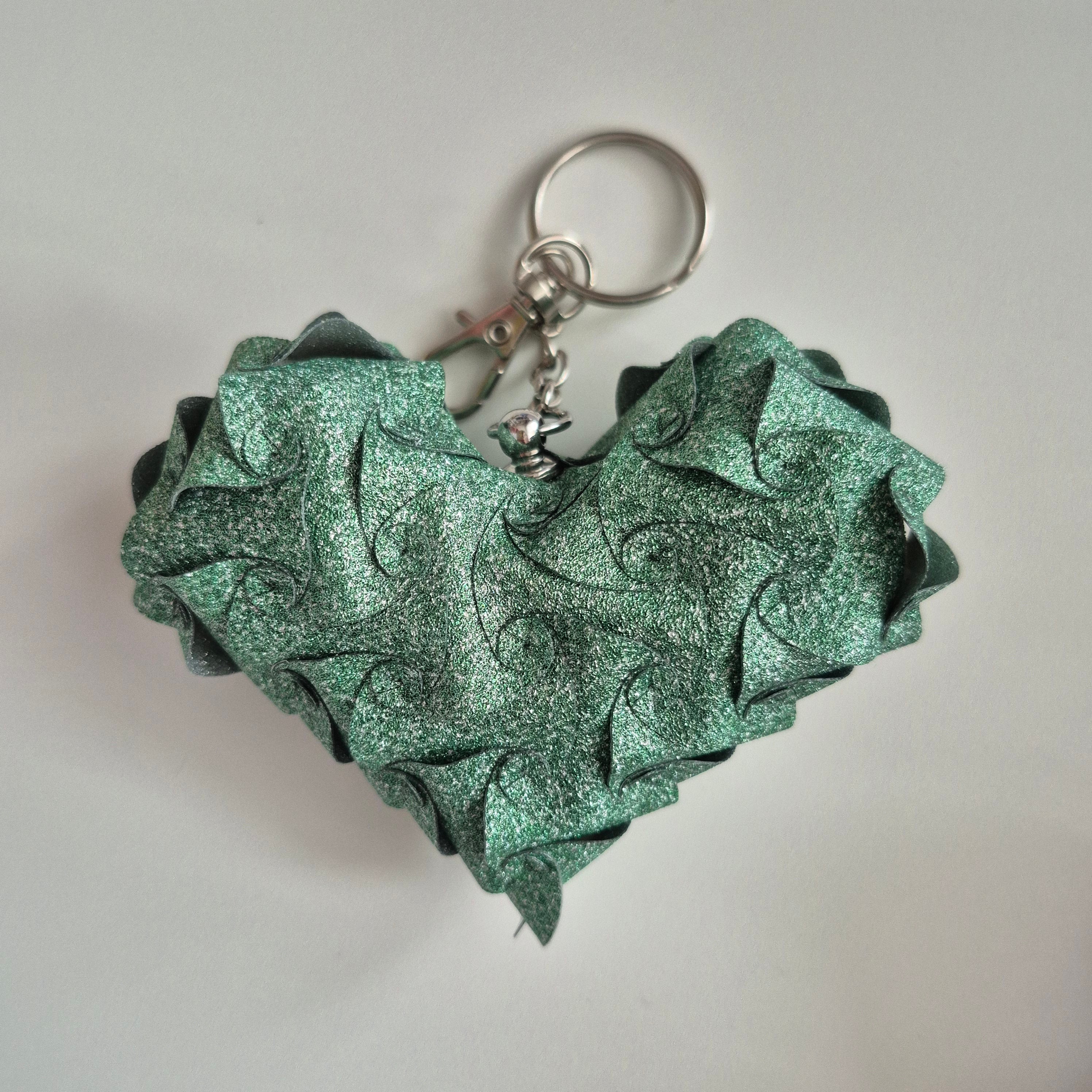 Originální skládané srdce – stylový přívěšek